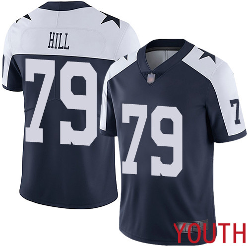 Youth Dallas Cowboys Limited Navy Blue Trysten Hill Alternate #79 Vapor Untouchable Throwback NFL Jersey